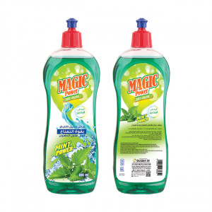 ماجيك باور سائل تنظيب الاطباق برائحة النعناع Magic Power Liquid detergent ( Mint )